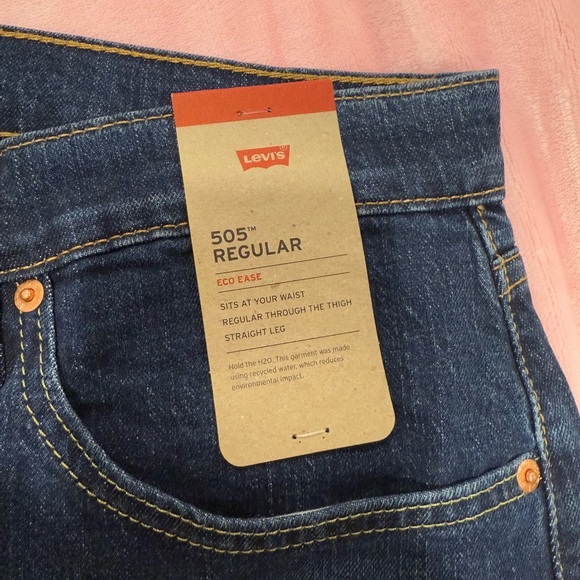 Levi's Men's 505 Regular Fit Jeans Sz 34w32L - Picture 8 of 10
